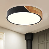 1 x RAW Customer Returns NICEME 24W LED Wood Ceiling Light 4500K Natural White Modern Ultra Thin Round Ceiling Lights, 30CM, for Bathroom Living Room Bedroom Corridor Office - RRP €32.33