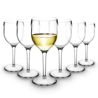 1 x RAW Customer Returns RBDRINKS RB White Wine Glasses Premium Plastic Unbreakable Reusable 20cl, 6 pieces - RRP €25.99