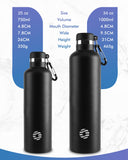 1 x RAW Customer Returns FEIJIAN Stainless Steel Insulated Water Bottle 750ml 1L Backpack, Easy to Clean, Leak-Free Insulated Bottle - BPA Free Water Bottles, for School, Sports, Camping, Yoga, Gym - RRP €21.17