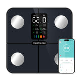 1 x RAW Customer Returns Body fat scale, personal scale, scale for people with body fat and muscle mass 15 body data body scale with body fat analysis, digital personal scale test winner, smart scale with APP, large display - RRP €49.99