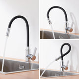 1 x RAW Customer Returns Auralum black kitchen faucet with flexible spout, black kitchen faucet with 2 jet types, high pressure kitchen faucet 360 rotatable, kitchen mixer tap, sink faucet with water saving aerator - RRP €48.99