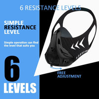 1 x RAW Customer Returns FDBRO Sports Masks for Fitness Running Training Altitude Face Mask for Resistance, Cardio, Endurance Workout Mask One Size, Black  - RRP €43.36