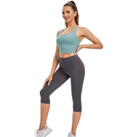 1 x RAW Customer Returns adorence Sport Leggings Women s 3 4 Naked Feeling, High Waist, Opaque Capri Leggings Women s Dark Grey, M - RRP €25.99