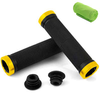 1 x RAW Customer Returns Bicycle Grips Ergonomic Bicycle Handlebar for MTB BMX Mountain Bike Bicycle Scooter Downhill Scooter Crossbike Handlebar Grips Handlebar Bar Ends Accessories Grips Hand Grips Bicycle Handle Grip Yellow  - RRP €11.69