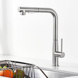 1 x RAW Customer Returns Auralum kitchen faucet, pull-out kitchen faucet, high pressure sink faucet with shower two water jet types, kitchen faucet 360 rotatable, kitchen mixer tap stainless steel - RRP €49.57