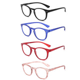 1 x RAW Customer Returns BOSAIL Pack of 4 reading glasses, blue light filter glasses for men and women, good glasses, comfortable, classic reading aids, visual aids glasses 2.25 - RRP €15.29