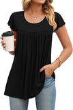 5 x Brand New NEYOUQE T-shirt women s short sleeve blouses tunics for women plain classic women s tops casual loose top women black L 44-46 - RRP €138.0