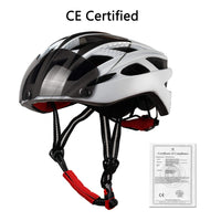 1 x RAW Customer Returns Shinmax Bicycle Helmet Men Women Bicycle Helmet with Visor Magnetic Removable Safety Glasses Bicycle Helmets with Light Adult Cycling Helmet City Helmet Adjustable Breathable Safety Protection MTB Helmet - RRP €45.99