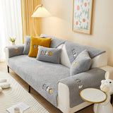 1 x RAW Customer Returns New Soft Sofa Cushion Covers - Non-Slip Sofa Covers 1 2 3 4 Seater Couch Covers, Warm Plush Faux Fur Berber Fleece Corner Sofa Cushion Cover L Shape Furniture Protector Grey 90 x 240  - RRP €40.68