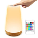 1 x RAW Customer Returns Hyted LED bedside lamp with memory function and touch dimmability, night light for children with 13 colors 5 brightness levels, USB C rechargeable atmosphere night lamp for bedroom, children s room - RRP €16.59