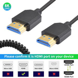 1 x RAW Customer Returns Duttek 8K HDMI 2.1 Cable 2.5M, HDMI to HDMI Cable 48Gbps, Extreme Thin HDMI Male to Male Cable Supports 8K 60Hz, 4K 120Hz Compatible with TV, Monitor, Computer, Xbox, Laptop - RRP €24.74