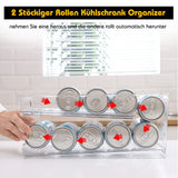 1 x RAW Customer Returns OSTWOLKE refrigerator organizer cans, drinks can holder refrigerator, soda can organizer refrigerator for refrigerator drinks beer sparkling soda storage space 10 cans in standard size 330ML BPA free - RRP €20.16