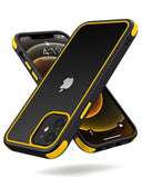 1 x RAW Customer Returns MobNano Case for iPhone 12, Case for iPhone 12 Pro, Transparent Silicone PC TPU Bumper Anti-Shock Case for iPhone 12 12 Pro - Black Gold - RRP €14.99