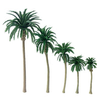 5 x Brand New Cabilock 10 pieces model palm trees model coconut trees for all landscapes landscape cake topper decoration diorama models architectural trees - RRP €76.45