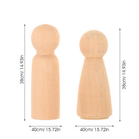 12 x Brand New Wooden Peg Doll Unfinished Wooden People Bodies in Simple Angel Dolls for DIY Craft Pack of 20 - RRP €183.24