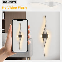 2 x RAW Customer Returns BRIMETI Wall Lamp 100cm Long Interior Wall Light 21W 220-240V Modern Aluminum 1500lm Dimmable Three Colors Up Down Wall Lamp, for Living Room, Bedroom, Corridors Black  - RRP €141.62