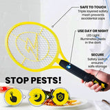 1 x RAW Customer Returns ZAP IT Bug Zapper - Rechargeable Mosquito, Fly and Gnat Killer- Bug Zapper Racket - 4,000 Volts - USB Charging, Super Bright LED Light for Zapping in the Dark -Safe to Touch Medium  - RRP €22.18