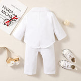 1 x RAW Customer Returns PURSKYY Newborn Baptism Suit Tuxedo Baptism Wedding Clothing Sets Romper Shirt Jacket Bow Tie 3pcs Infant Baby Boys Blazer Outfit Gentleman Suit, Pure White, 18-24 Months - RRP €15.12