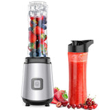 1 x RAW Customer Returns 3 in 1 Portable Blender, Single Cup Blender, 4 Stainless Steel Blender Blades, 400W Mini Portable Blender with 2 Portable Bottles 600ml BPA-Free 25000RPM, for Fruits Vegetables Milkshake - RRP €39.41