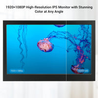 1 x RAW Customer Returns ELECROW Portable IPS Monitor, 13.3 inch LED Screen Display 1920 1080p Portable Monitor for Raspberry Pi PC CCTV Camera Car DSLR Rear View Camera Windows 7 8 10 - RRP €114.73