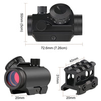 1 x RAW Customer Returns Feyachi RDS-25 Red Dot Sight 4 MOA Red Dot Sight Rifle Scope Airsoft Sight with 1 Inch Riser Mount for Hunting, Airsoft and Crossbow - RRP €39.99