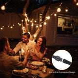 1 x RAW Customer Returns 7.35M Outdoor Solar String Lights, 4 Modes Outdoor Garden Lights with 12 1 Plastic G40 Bulbs IP65 Waterproof, USB Rechargeable LED Solar String Lights for Patio Garden Party - RRP €34.79