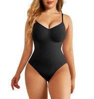 1 x RAW Customer Returns SHEKINI Bodysuit Shapewear Women s Tummy Control Shaping Bodice Body Nathless Body Shaper Sculpting Adjustable Shoulder Strap Thong Pack of 2 - RRP €21.48