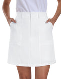 1 x RAW Customer Returns MoFiz Women s Golf Skirt Tennis Skirt with Shorts and Pockets Summer Quick Dry Sports Skirt for Golf Casual Work White Size S - RRP €36.99