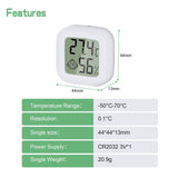 1 x RAW Customer Returns PAIRIER Mini Hygrometer Large LCD Digital Thermometer, 3 Pieces Indoor Room Thermometer for Home, Bedroom, Baby Room, Office, Greenhouse, Cellar - RRP €12.99