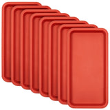 1 x RAW Customer Returns Rectangular plastic flower pot saucers, pack of 8, terracotta, 31.5 x 16.5 cm - RRP €19.99