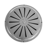 2 x RAW Customer Returns Round Adapted Air Outlet Inox, Regulated Round Ventilation Grille Made of Stainless Steel, Convection Air Outlet Inlet, Open - Closed Ventilation Grille Diameter 17.5 cm  - RRP €48.0