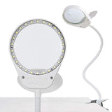 1 x RAW Customer Returns HOLULO magnifying lamp with clamp and flip, 3x 10x LED daylight magnifying lamp table clamp magnifying glass table magnifying glass desk lamp for craft work, reading, work, sewing, hobbies, visual impairment white  - RRP €30.24