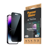 1 x RAW Customer Returns PanzerGlass Privacy Filter Screen Protector for iPhone 14 Pro Max - scratch-resistant, tempered iPhone screen protector glass with full display coverage and privacy function - positioning aid - RRP €38.05