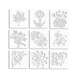 4 x Brand New Bessy shop Flower Painting Stencils Painting Stencil,9PCS Flower Painting Stencils Art Garden Plastic Stencils Butterflies - RRP €76.8