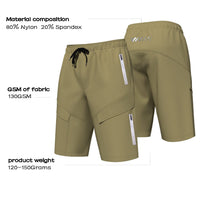 1 x RAW Customer Returns Logas MTB Men s Cycling Shorts,Men s Mountain Bike Shorts Breathable Cycling Shorts,MTB Shorts for Men with 6 Pockets,Khaki,L - RRP €35.99