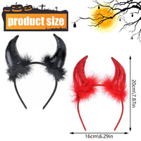 3 x Brand New Halloween devil ears, devil ears headband, devil horns, devil ears headband, Halloween devil horns headband, devil horns costume set, for Halloween Mardi Gras and costume party - RRP €21.12