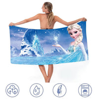 10 x Brand New YGCHEN Beach Towel for Frozen Towel Microfiber Princess Bath Towel Children Beach Towels Frozen Towels for Swimming Beach Camping Shower Bath Towels 70 150 cm  - RRP €204.0