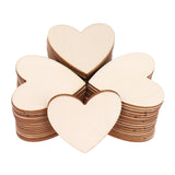 1 x RAW Customer Returns ENLACE wooden hearts for crafts, 50 pieces 5 cm wooden discs wedding decoration, DIY handmade wooden heart decoration, wooden hearts for wedding guest book labeling party table decoration - RRP €8.05