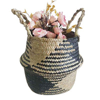 1 x Brand New Szetozy Natural Seagrass Basket by Goodchanceuk, Handmade Seagrass Basket with Handle, Can Be Used as Belly Basket, Planter, Toy Basket or Laundry Basket - RRP €20.99