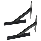 1 x Brand New Heavy-duty bracket, 2 pieces of heavy-duty shelf bracket made of black iron Load capacity 70 kg Wall bracket shelf bracket black in 3 sizes - RRP €25.2