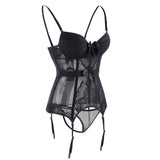 3 x Brand New SxyBox Women Sexy Lace Bustier Corset Underwear Lingerie set Perspective Pajamas Waist Trainer with G-String - RRP €89.97