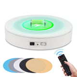 1 x RAW Customer Returns BAOSHISHAN Rechargeable Turntable 35cm 60kg Electric Rotating Plate with Remote Control Display Stand with Battery for Product Display White - RRP €94.0