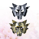 1 x Brand New Holibanna 4 Pieces Vintage Wolf Costume Masks Simulation Animal Masquerade Wolf Head Cover Carnival Wolf Cosplay Face Photo Props for Halloween Carnival Costume Party Supplies Golden And - RRP €19.29