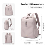 1 x RAW Customer Returns GOLF SUPAGS Laptop Backpack Women Elegant 14 Inch School Backpack Men Daypack Waterproof School Bag with Laptop Compartment Backpack Women Daypacks for Uni Travel Rose Gray - RRP €36.99