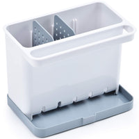 2 x Brand New KINGRACK sink organizer, sink organizer, sink caddy, organizer for the sink, multi-purpose sink shelf for kitchen accessories with drip tray, rust-proof for dishwashing detergent, white - RRP €30.92