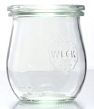 1 x RAW Customer Returns Weck 12 preserving jars tulip shape 220ml RR60 in original box with selection of accessories with glass lid, rings and clamps  - RRP €25.99