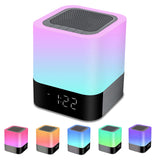 1 x RAW Customer Returns Bluetooth Speaker with Light Bedside Lamp Touch Dimmable Alarm Clock RGB Color Changing LED Portable Bluetooth Speaker Table Lamp Gifts for Girls Children Teenager Boys Gift for Women - RRP €33.99