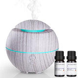 1 x RAW Customer Returns Simpeak Essential Oil Diffuser with 2 Essential Oils, 180ml Atomizer Humidifier Aroma Diffuser, 7 LED Light USB Connection for Home and Office Bedroom Spa Room - White - RRP €18.28