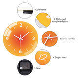 1 x RAW Customer Returns ACCSHINE Wall Clock Without Ticking Noise Silent Modern 30cm Quartz Large Battery Operated Wall Clock Easy to Read for Room Home Kitchen Bedroom Office School Orange  - RRP €22.99