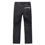 1 x RAW Customer Returns LANBAOSI Children s Softshell Trousers with Reflector Fleece Inner Trousers for Boys Girls Windproof Waterproof Warm Outdoor Trousers Ski Trousers in Winter Black L 10 9-10Y  - RRP €33.26